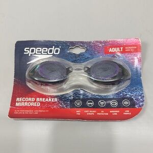 Speedo Men's Mirrored Swim Goggles - Black and Purple